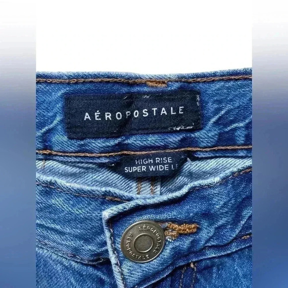 Aeropostale high rise super wide leg 8 REG - Picture 3 of 10